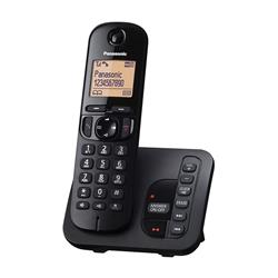 تلفن بی سیم پاناسونیک KX-TGC220 مشکی رنگ در حالت روشن